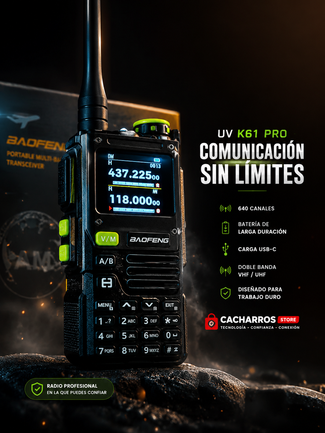 Radio UVK61 PRO - Comunicación sin límites